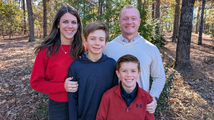 Jason Hughes and family
