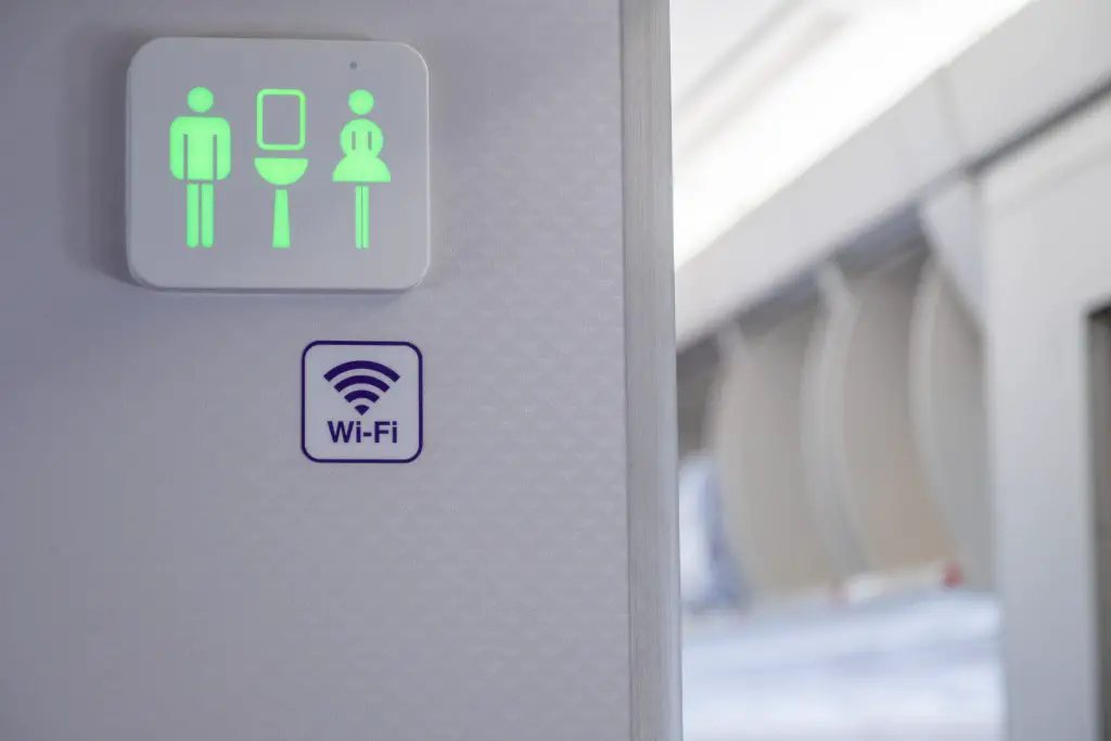 Toilet sign plane