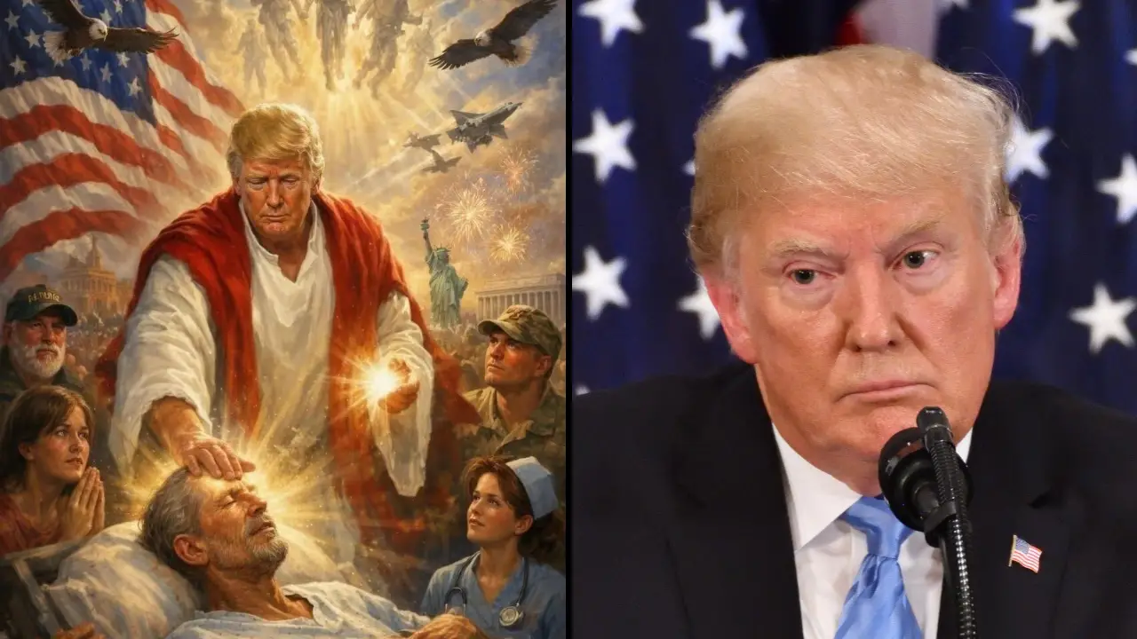 'Horned Figure' Hidden In Trump's Jesus Image Spotted As Photo Pulled From Socials