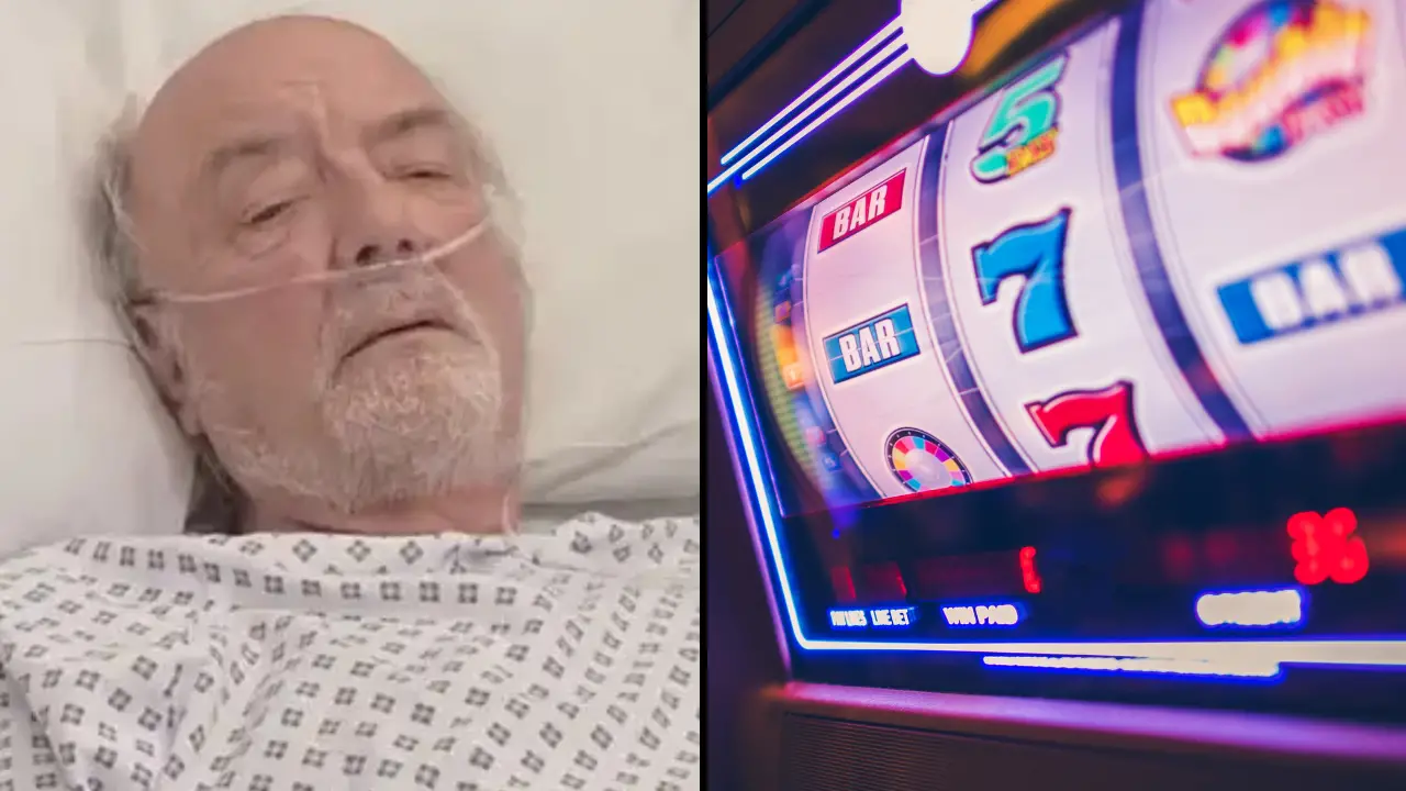 A 76-year-old grandfather suffered a heart attack after he was told by an online gambling company that he couldn't withdraw the money.