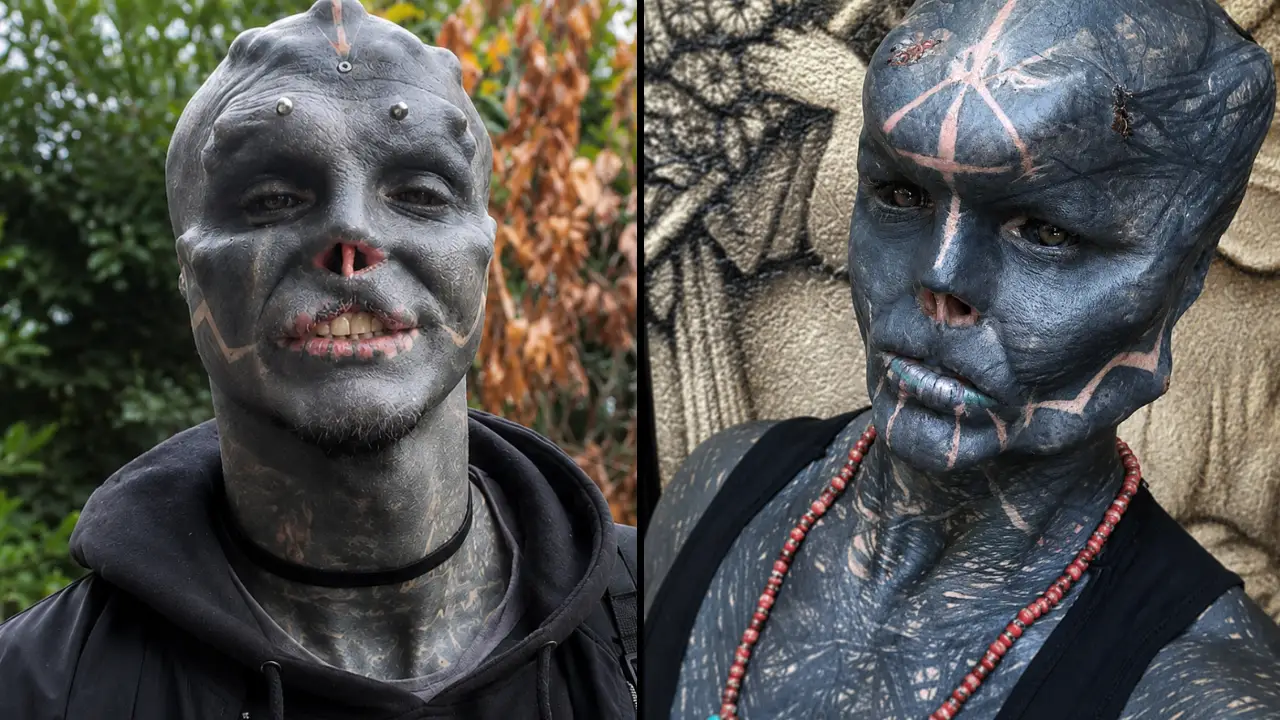 'Black Alien' says he used to be a 'very good-looking guy' before his extreme transformation.