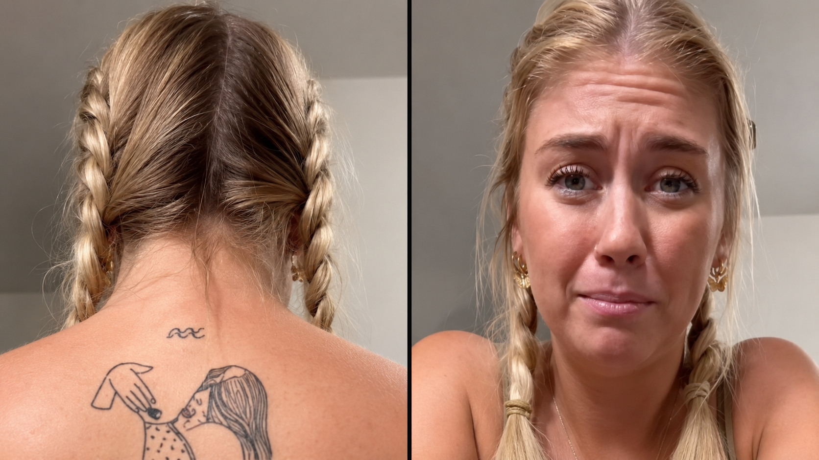 A woman who got a tribute to her guardian angel was left horrified after strangers pointed out they thought the tattoo looked rude.
