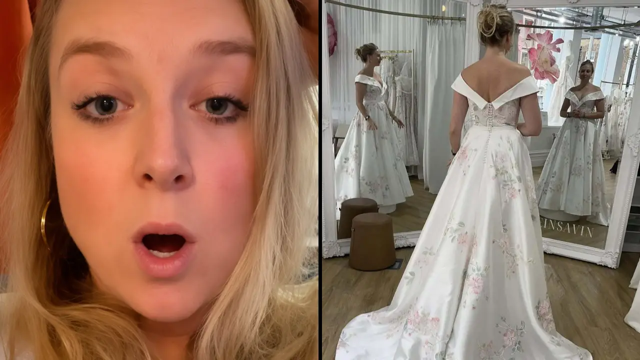 A woman shopping for her wedding dress accidentally created one of the internet's most unsettling viral mysteries after a photo appeared to show reality breaking apart.