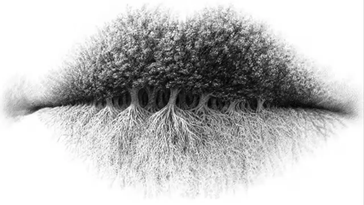 An optical illusion tells you whether you're a pushover or not based on whether you see lips or trees.