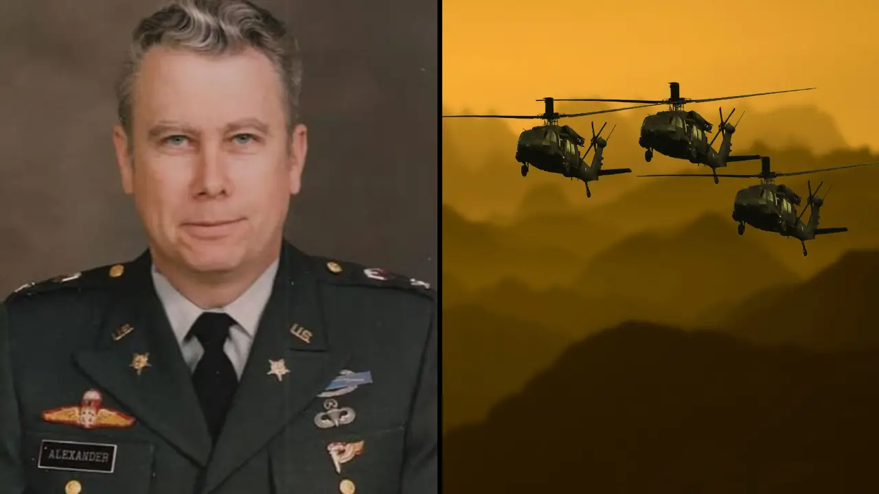 A decorated Vietnam War soldier got a four-word message from the 'Grim Reaper' after his helicopter was blasted from the sky.